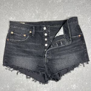 Levi's® 501 Original Premium Shorts Womens SZ 33 High-Rise Cutoff Jean Denim